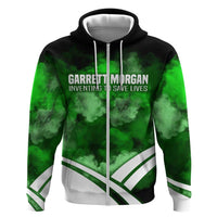 Garrett Morgan Zip Hoodie with Gas Mask Invention Illustration, Inventing to Save Lives Quote - Wonder Print Shop
