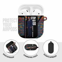 Garrett Morgan AirPods Case with Full Body Portrait, Stop Wait Go Quote, Traffic Light Design - Wonder Print Shop