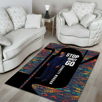 Garrett Morgan Area Rug with Full Body Portrait, Stop Wait Go Quote, Traffic Light Design - Wonder Print Shop