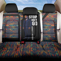 Garrett Morgan Back Car Seat Cover with Full Body Portrait, Stop Wait Go Quote, Traffic Light Design - Wonder Print Shop