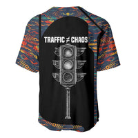 Garrett Morgan Baseball Jersey with Full Body Portrait, Stop Wait Go Quote, Traffic Light Design - Wonder Print Shop