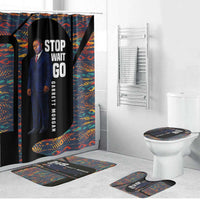Garrett Morgan Bathroom Set with Full Body Portrait, Stop Wait Go Quote, Traffic Light Design - Wonder Print Shop