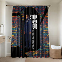 Garrett Morgan Bathroom Set with Full Body Portrait, Stop Wait Go Quote, Traffic Light Design - Wonder Print Shop