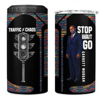 Garrett Morgan 4 in 1 Can Cooler Tumbler with Full Body Portrait, Stop Wait Go Quote, Traffic Light Design - Wonder Print Shop