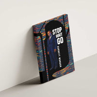 Garrett Morgan Canvas Wall Art with Full Body Portrait, Stop Wait Go Quote, Traffic Light Design - Wonder Print Shop