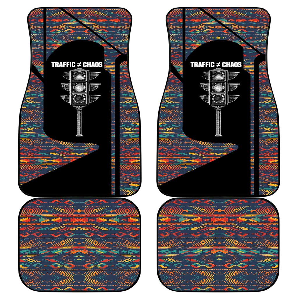 Garrett Morgan Car Mats with Full Body Portrait, Stop Wait Go Quote, Traffic Light Design - Wonder Print Shop