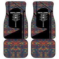 Garrett Morgan Car Mats with Full Body Portrait, Stop Wait Go Quote, Traffic Light Design - Wonder Print Shop
