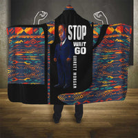 Garrett Morgan Hooded Blanket with Full Body Portrait, Stop Wait Go Quote, Traffic Light Design - Wonder Print Shop