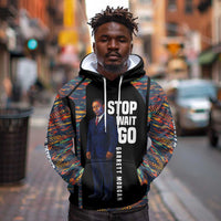 Garrett Morgan Hoodie with Full Body Portrait, Stop Wait Go Quote, Traffic Light Design - Wonder Print Shop