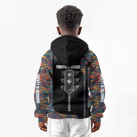 Garrett Morgan Kid Hoodie with Full Body Portrait, Stop Wait Go Quote, Traffic Light Design - Wonder Print Shop