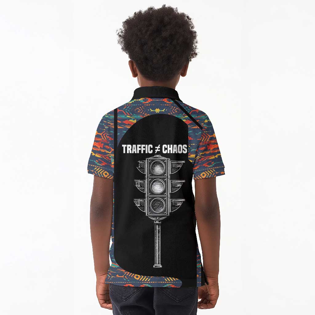 Garrett Morgan Kid Polo Shirt with Full Body Portrait, Stop Wait Go Quote, Traffic Light Design - Wonder Print Shop