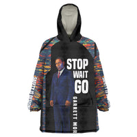 Garrett Morgan Kid Wearable Blanket Hoodie with Full Body Portrait, Stop Wait Go Quote, Traffic Light Design - Wonder Print Shop