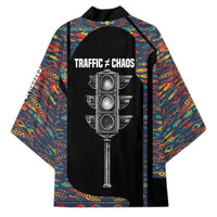 Garrett Morgan Kimono with Full Body Portrait, Stop Wait Go Quote, Traffic Light Design - Wonder Print Shop