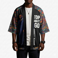 Garrett Morgan Kimono with Full Body Portrait, Stop Wait Go Quote, Traffic Light Design - Wonder Print Shop