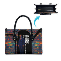 Garrett Morgan Leather Bag with Full Body Portrait, Stop Wait Go Quote, Traffic Light Design - Wonder Print Shop