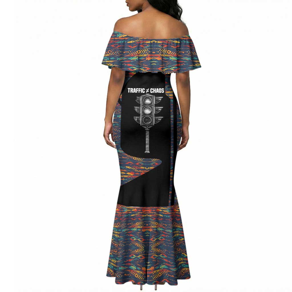 Garrett Morgan Mermaid Dress with Full Body Portrait, Stop Wait Go Quote, Traffic Light Design - Wonder Print Shop