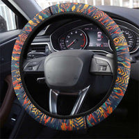 Garrett Morgan Steering Wheel Cover with Full Body Portrait, Stop Wait Go Quote, Traffic Light Design - Wonder Print Shop