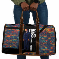Garrett Morgan Travel Bag with Full Body Portrait, Stop Wait Go Quote, Traffic Light Design - Wonder Print Shop