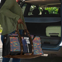 Garrett Morgan Travel Bag with Full Body Portrait, Stop Wait Go Quote, Traffic Light Design - Wonder Print Shop