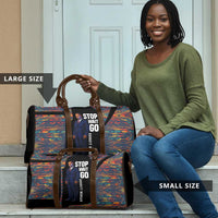 Garrett Morgan Travel Bag with Full Body Portrait, Stop Wait Go Quote, Traffic Light Design - Wonder Print Shop