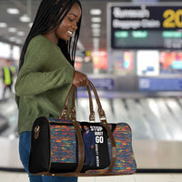 Garrett Morgan Travel Bag with Full Body Portrait, Stop Wait Go Quote, Traffic Light Design - Wonder Print Shop