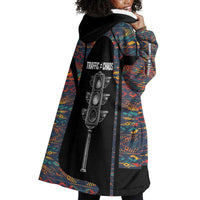 Garrett Morgan Wearable Blanket Hoodie with Full Body Portrait, Stop Wait Go Quote, Traffic Light Design - Wonder Print Shop