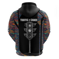 Garrett Morgan Zip Hoodie with Full Body Portrait, Stop Wait Go Quote, Traffic Light Design - Wonder Print Shop