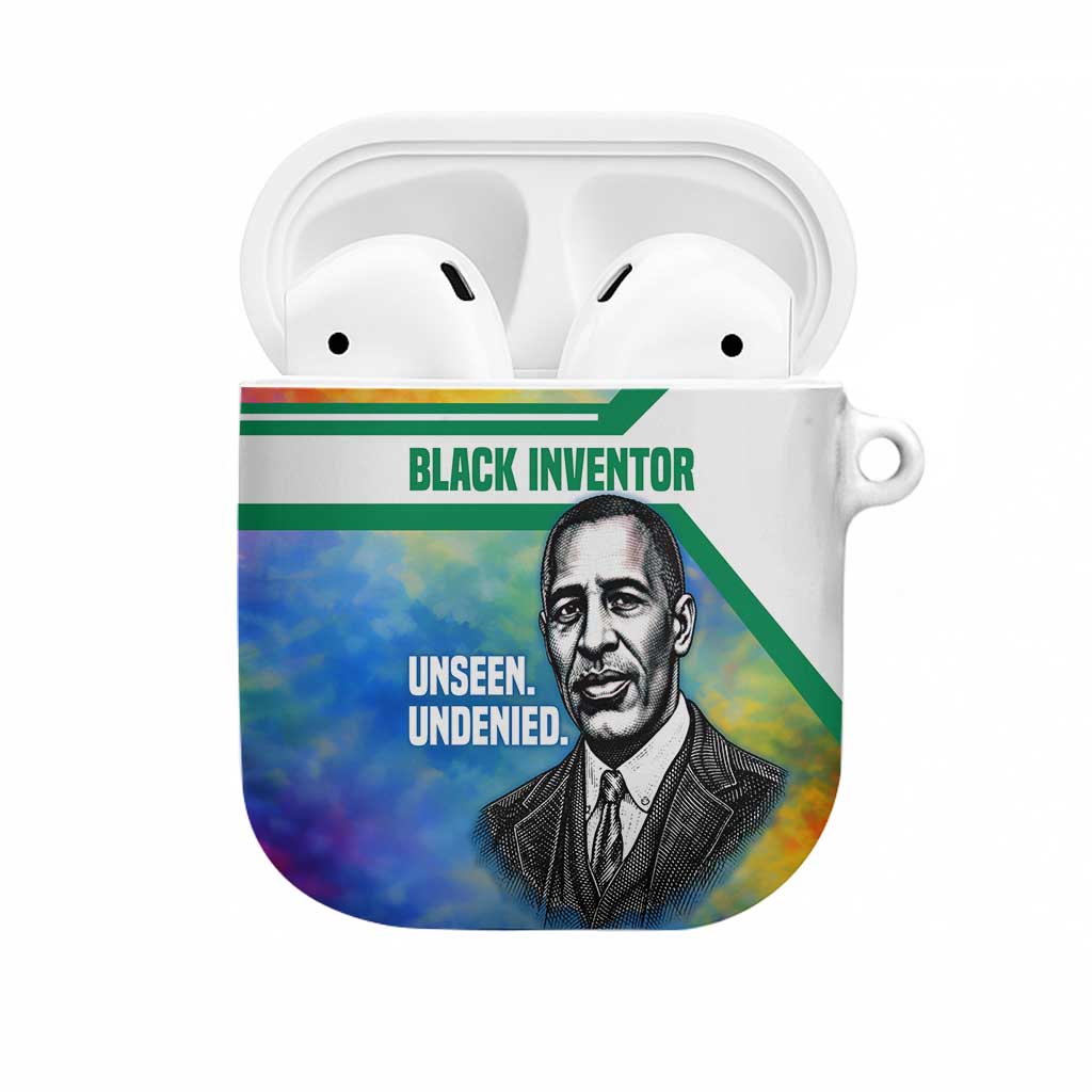 Garrett Morgan AirPods Case with Real Impact Quote, Black Inventor Portrait and Vibrant Watercolor - Wonder Print Shop