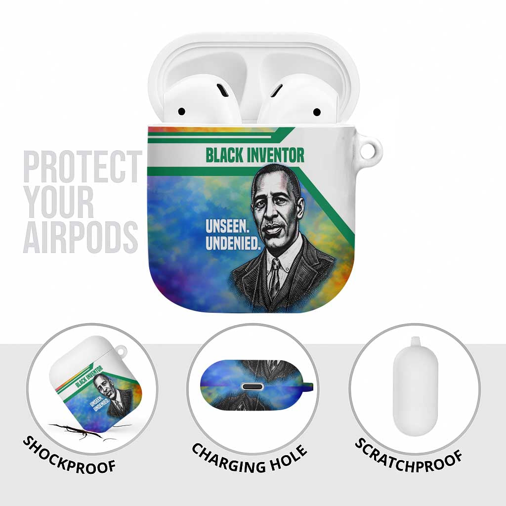 Garrett Morgan AirPods Case with Real Impact Quote, Black Inventor Portrait and Vibrant Watercolor - Wonder Print Shop