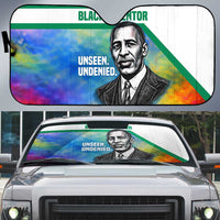 Garrett Morgan Auto Sun Shade with Real Impact Quote, Black Inventor Portrait and Vibrant Watercolor - Wonder Print Shop