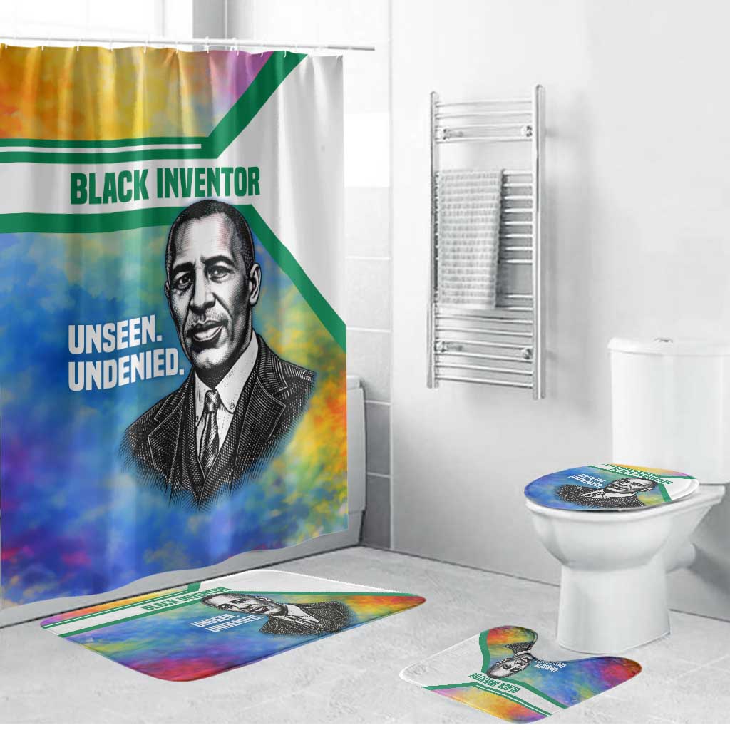 Garrett Morgan Bathroom Set with Real Impact Quote, Black Inventor Portrait and Vibrant Watercolor - Wonder Print Shop