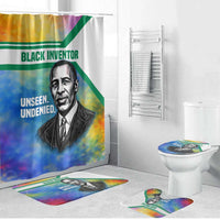 Garrett Morgan Bathroom Set with Real Impact Quote, Black Inventor Portrait and Vibrant Watercolor - Wonder Print Shop