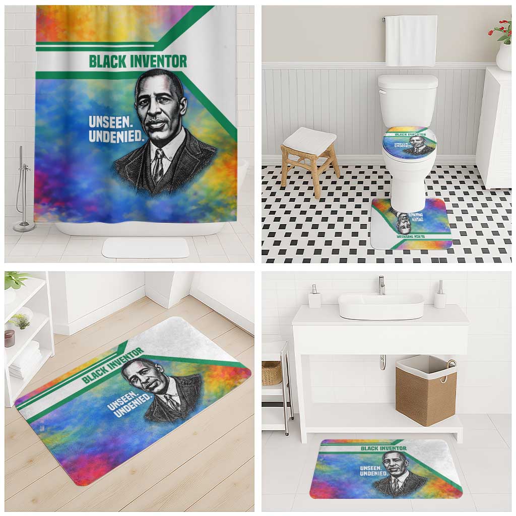 Garrett Morgan Bathroom Set with Real Impact Quote, Black Inventor Portrait and Vibrant Watercolor - Wonder Print Shop