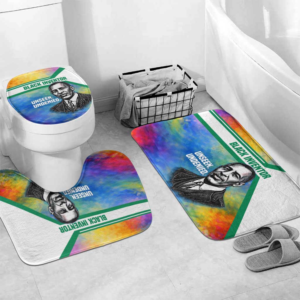 Garrett Morgan Bathroom Set with Real Impact Quote, Black Inventor Portrait and Vibrant Watercolor - Wonder Print Shop