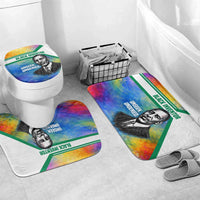 Garrett Morgan Bathroom Set with Real Impact Quote, Black Inventor Portrait and Vibrant Watercolor - Wonder Print Shop