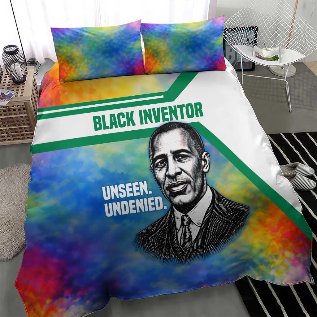 Garrett Morgan Bedding Set with Real Impact Quote, Black Inventor Portrait and Vibrant Watercolor - Wonder Print Shop