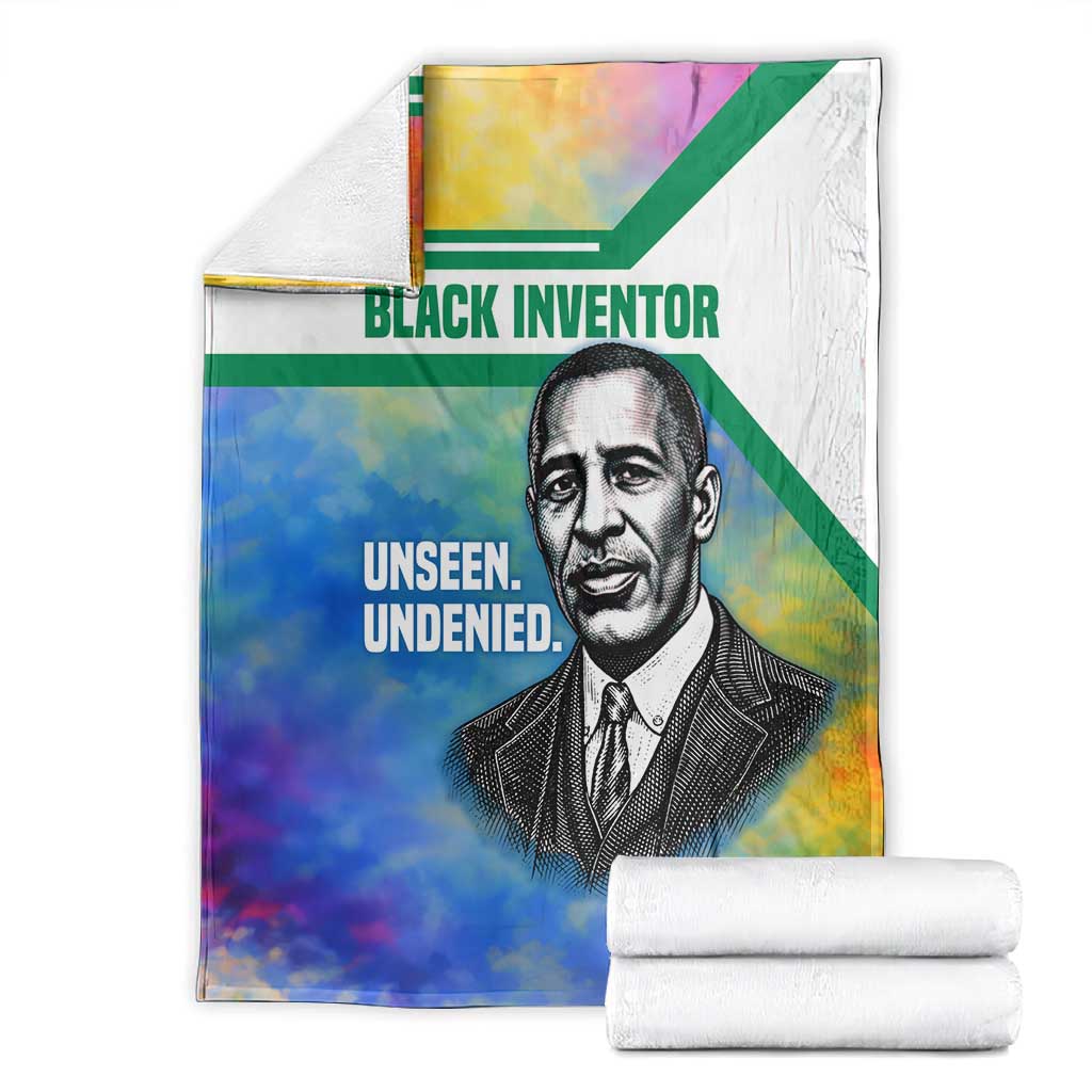 Garrett Morgan Blanket with Real Impact Quote, Black Inventor Portrait and Vibrant Watercolor - Wonder Print Shop