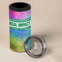 Garrett Morgan 4 in 1 Can Cooler Tumbler with Real Impact Quote, Black Inventor Portrait and Vibrant Watercolor - Wonder Print Shop