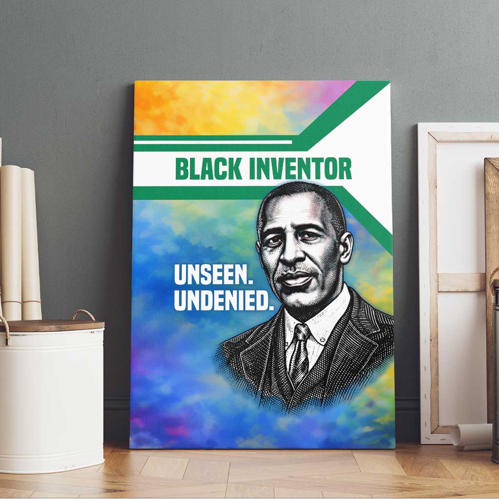 Garrett Morgan Canvas Wall Art with Real Impact Quote, Black Inventor Portrait and Vibrant Watercolor - Wonder Print Shop
