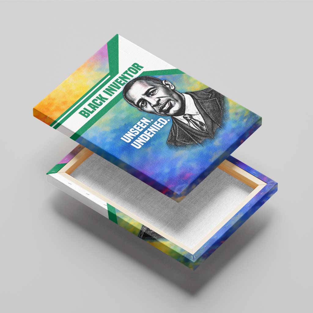 Garrett Morgan Canvas Wall Art with Real Impact Quote, Black Inventor Portrait and Vibrant Watercolor - Wonder Print Shop