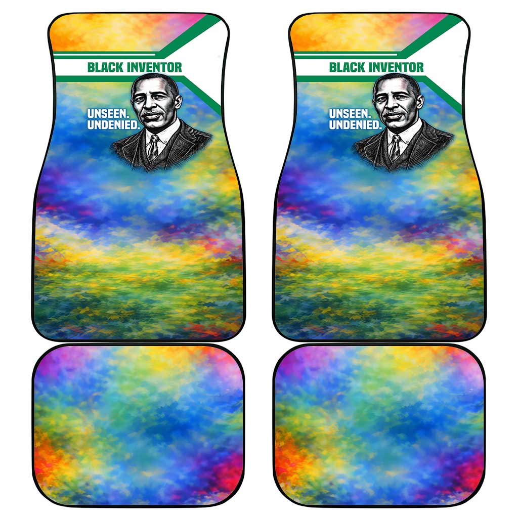 Garrett Morgan Car Mats with Real Impact Quote, Black Inventor Portrait and Vibrant Watercolor - Wonder Print Shop