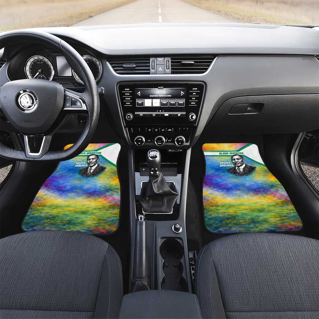 Garrett Morgan Car Mats with Real Impact Quote, Black Inventor Portrait and Vibrant Watercolor - Wonder Print Shop