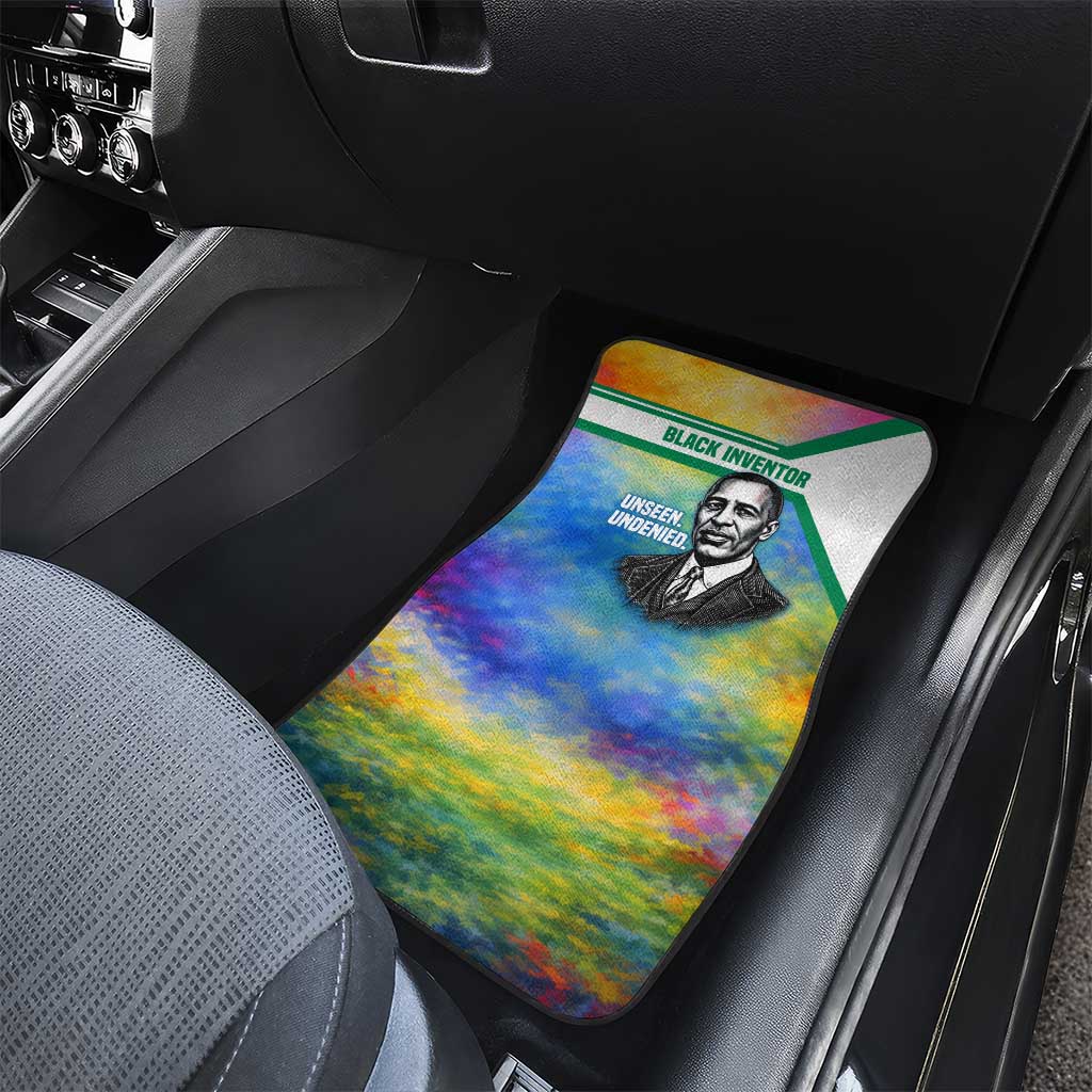 Garrett Morgan Car Mats with Real Impact Quote, Black Inventor Portrait and Vibrant Watercolor - Wonder Print Shop