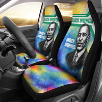 Garrett Morgan Car Seat Cover with Real Impact Quote, Black Inventor Portrait and Vibrant Watercolor - Wonder Print Shop
