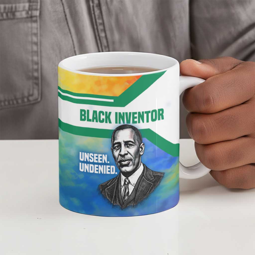Garrett Morgan Ceramic Mug with Real Impact Quote, Black Inventor Portrait and Vibrant Watercolor - Wonder Print Shop