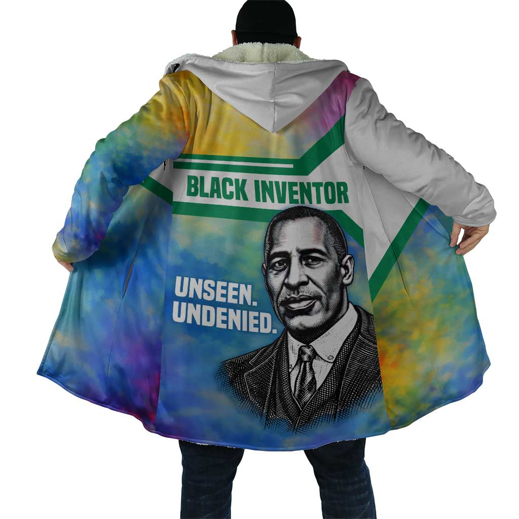 Garrett Morgan Cloak with Real Impact Quote, Black Inventor Portrait and Vibrant Watercolor - Wonder Print Shop
