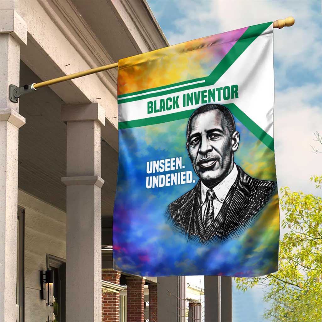 Garrett Morgan Garden Flag with Real Impact Quote, Black Inventor Portrait and Vibrant Watercolor - Wonder Print Shop
