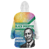 Garrett Morgan Kid Wearable Blanket Hoodie with Real Impact Quote, Black Inventor Portrait and Vibrant Watercolor - Wonder Print Shop