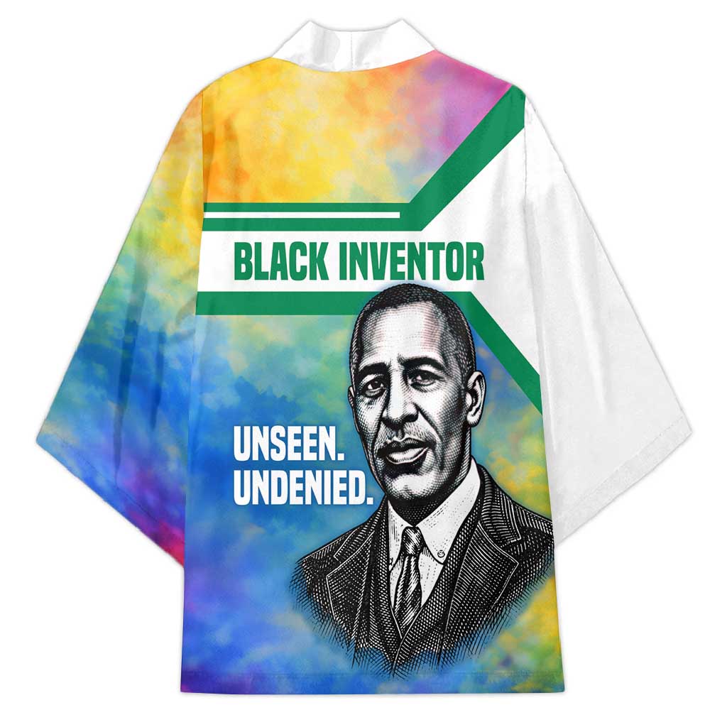 Garrett Morgan Kimono with Real Impact Quote, Black Inventor Portrait and Vibrant Watercolor - Wonder Print Shop
