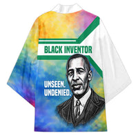 Garrett Morgan Kimono with Real Impact Quote, Black Inventor Portrait and Vibrant Watercolor - Wonder Print Shop